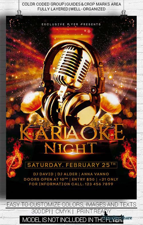 Karaoke Night Flyer Template