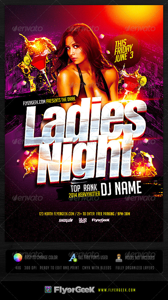 Ladies Night Out Flyer Template Ladies Night Out Flyer Template