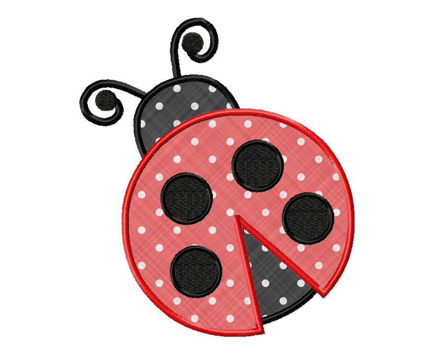 Ladybug Applique Embroidery Design
