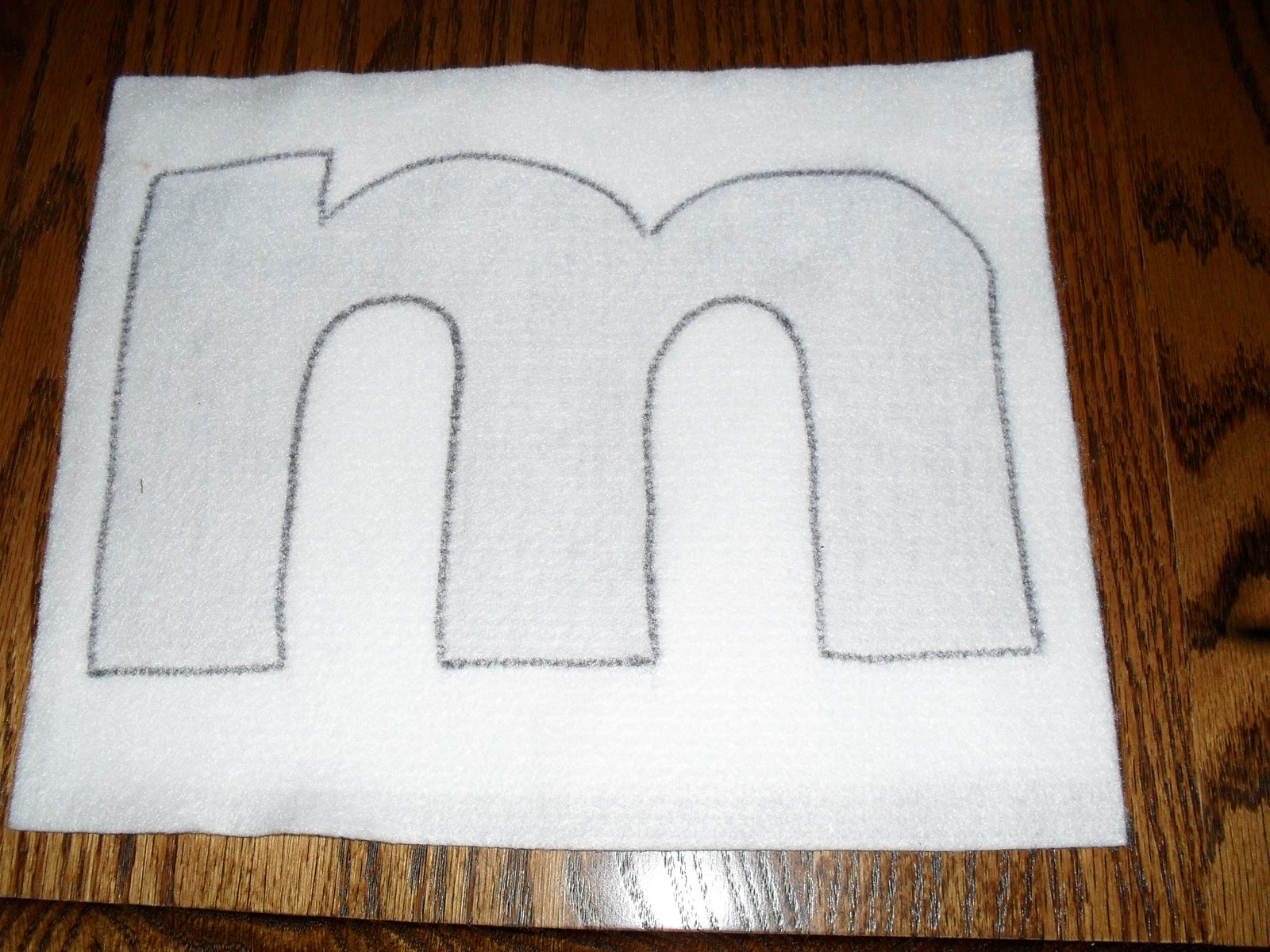 Letter M Cut Out Pattern for Costume for Halloween To
