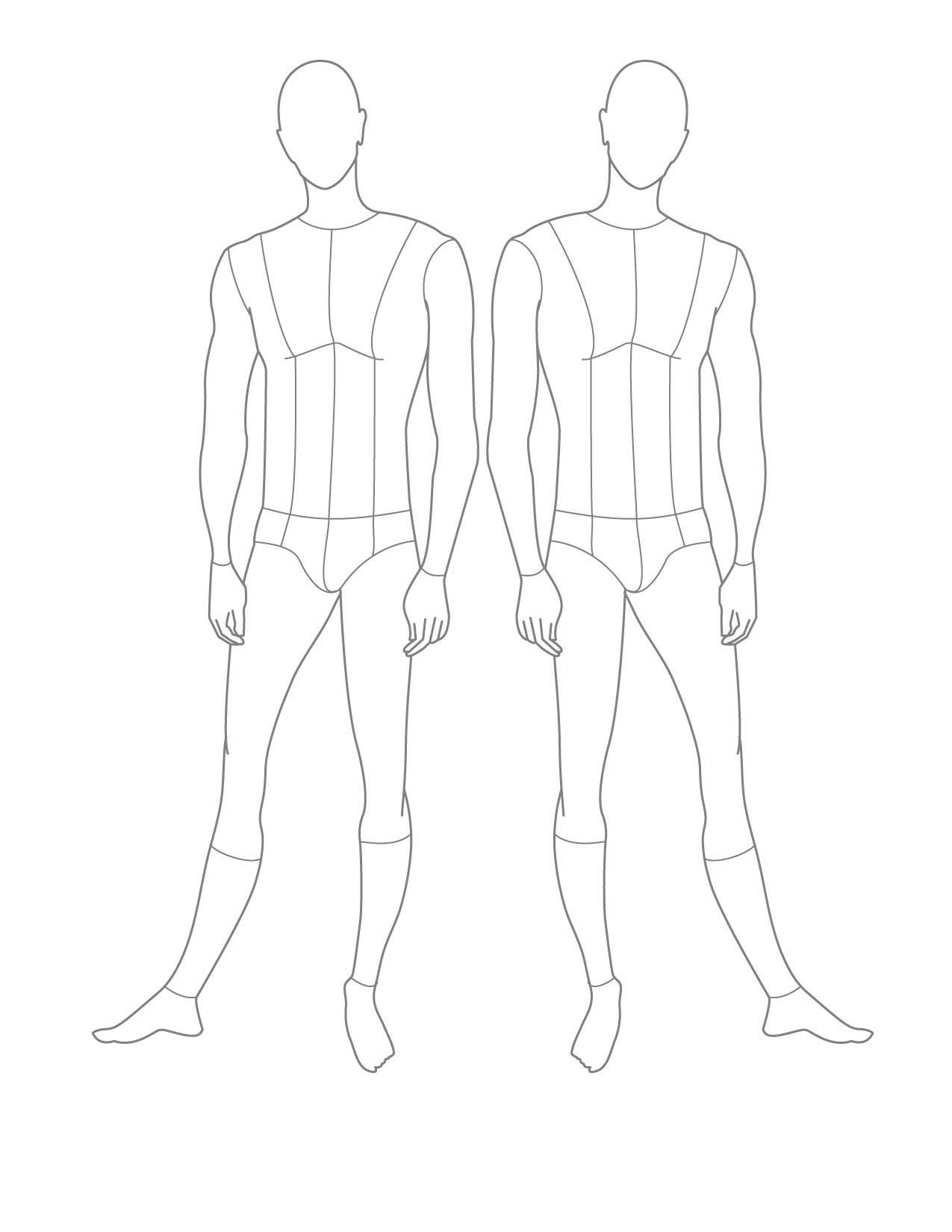 Male Fashion Croquis Templates