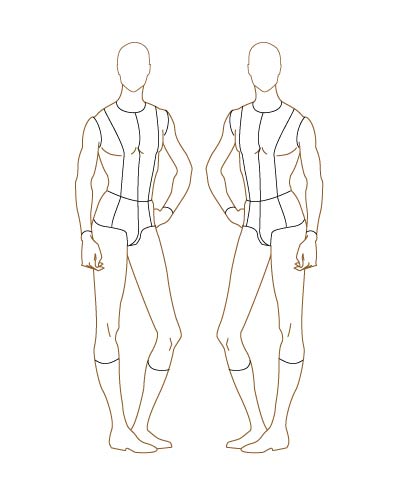 Male Fashion Design Sketches Templates