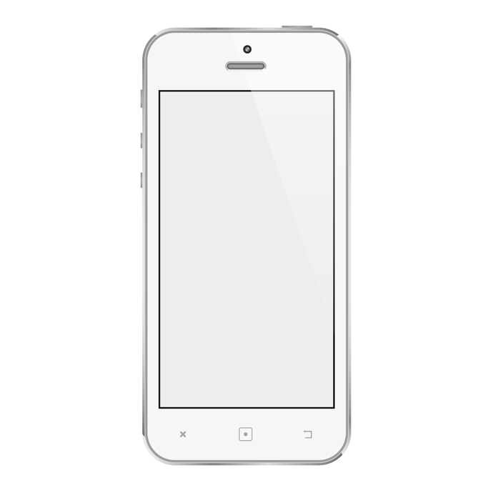 Mobile Phone White Screen With