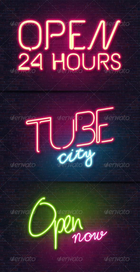 Neon Light Text Effect Photoshop