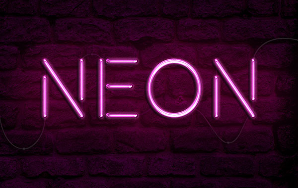 Neon Light Text Effect Photoshop