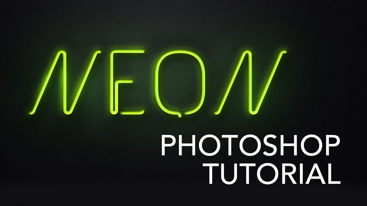 Neon Text Photoshop Tutorial