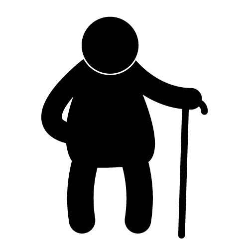 Old Man Silhouette Clip Art