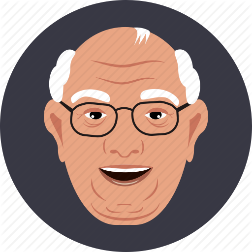 Old Man with Glasses Icon
