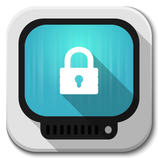 Padlock Icon and Computer