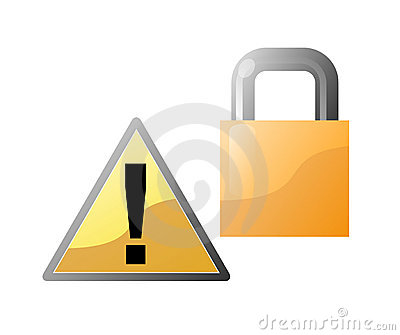 Padlock Icon and Computer