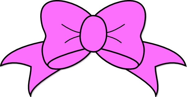 Pink Hair Bow Clip Art