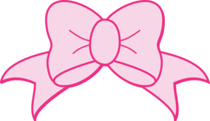 Pink Hair Bow Clip Art