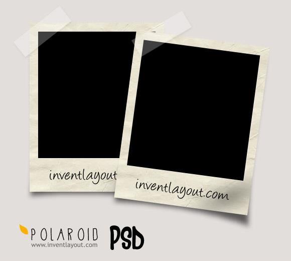Polaroid Frames PSD Templates