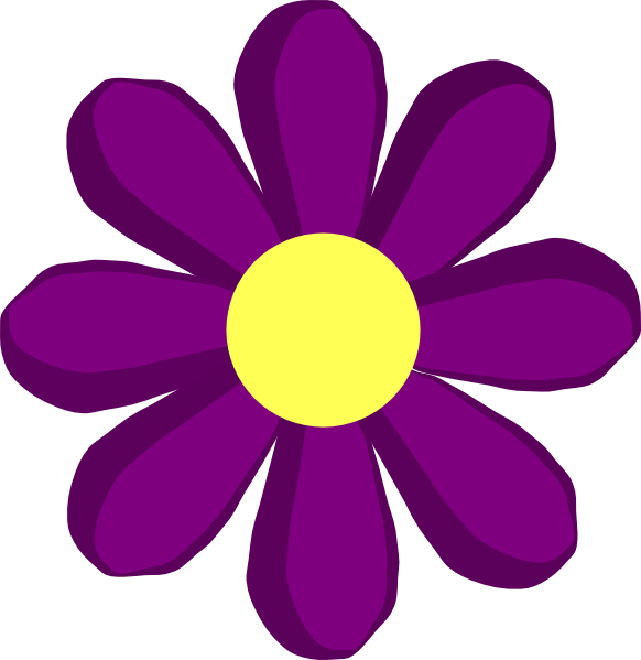 Purple Spring Flowers Clip Art