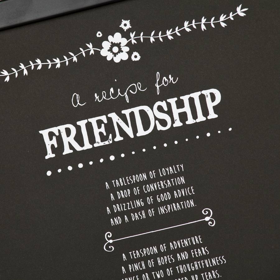 Recipe Friendship Poems