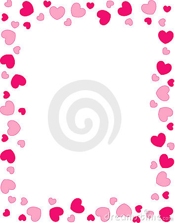 Red and Pink Heart Border