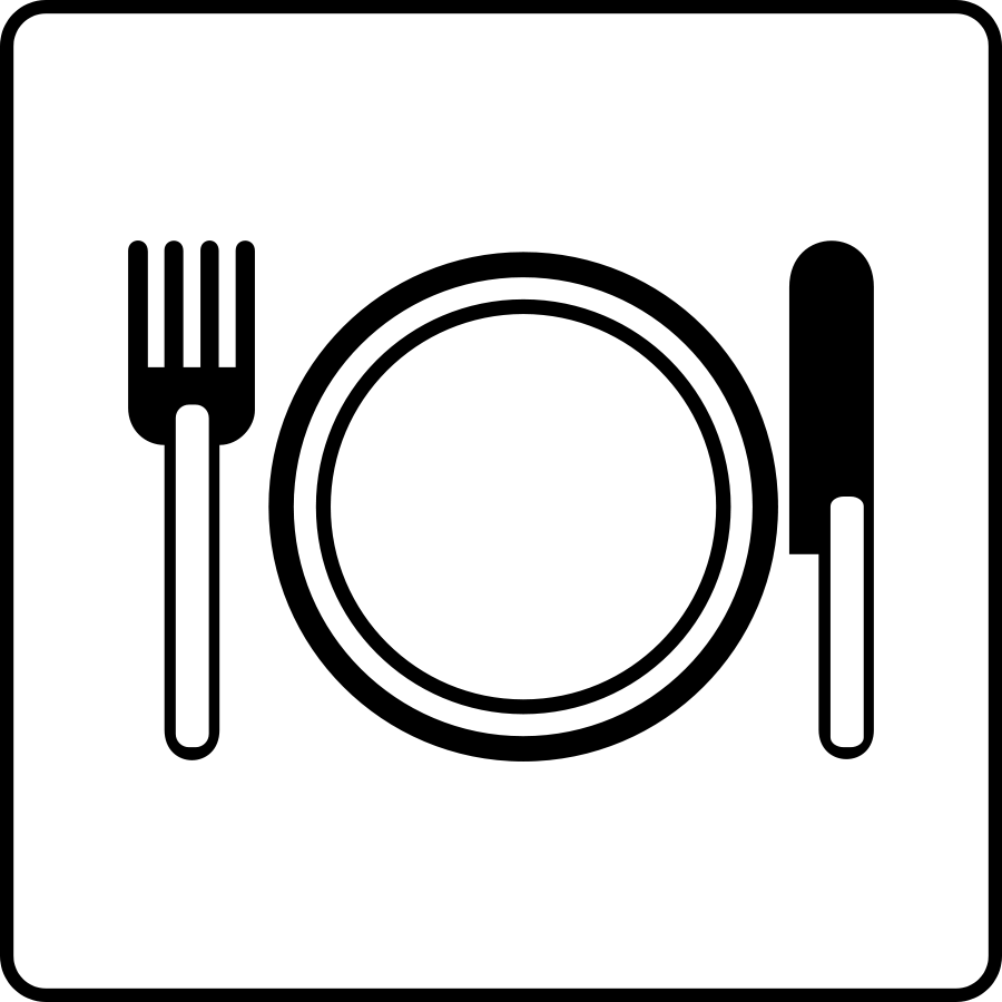 Restaurant Clip Art Black and White