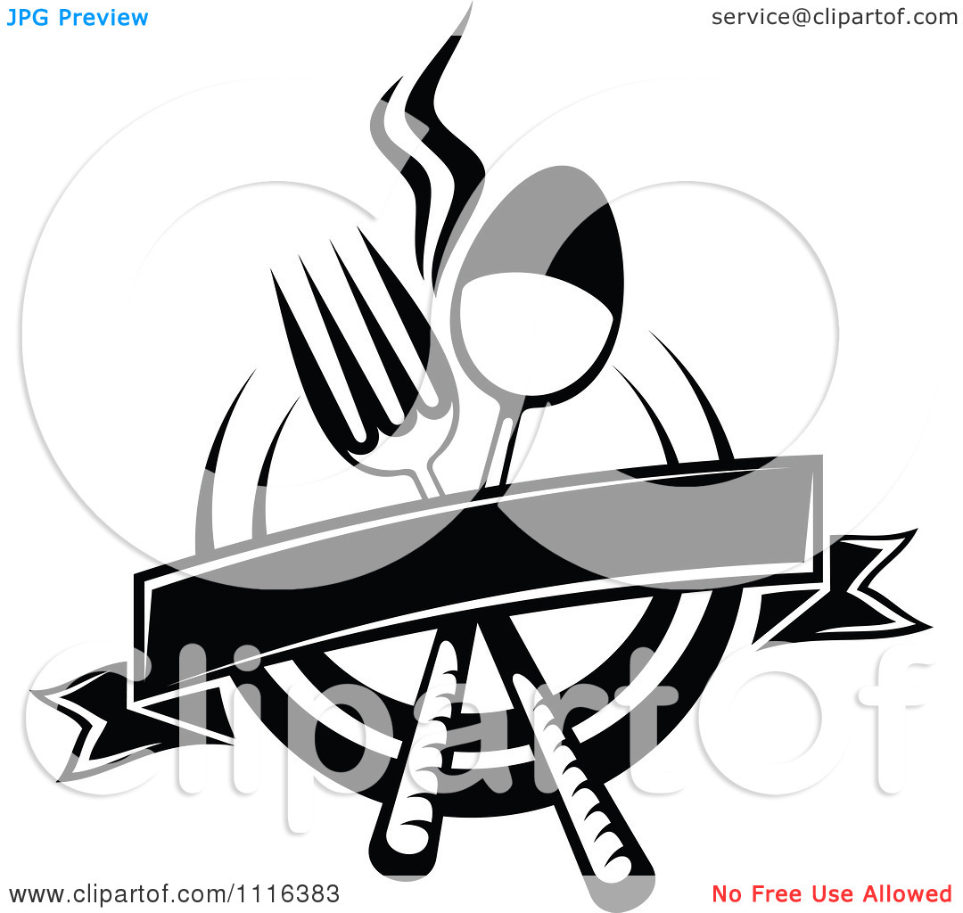 Restaurant Clip Art Black and White