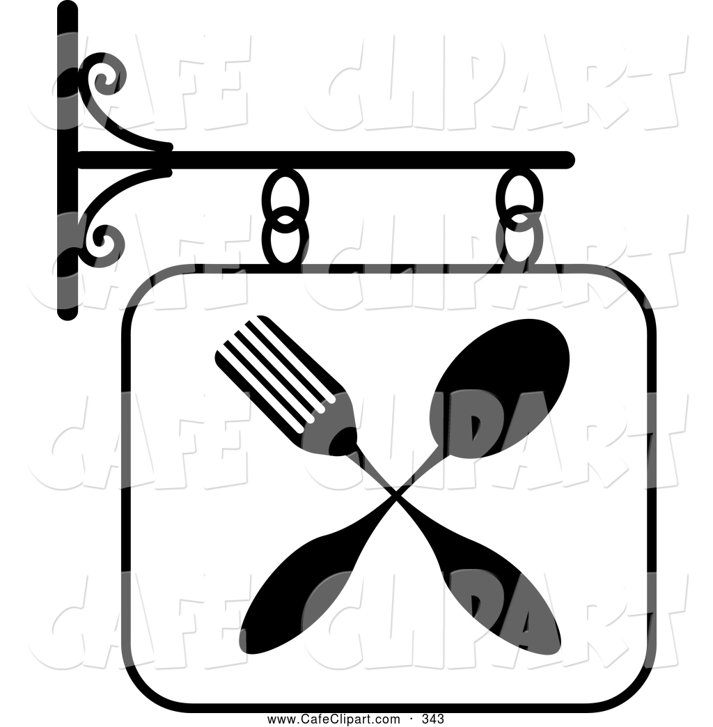 Restaurant Clip Art Black and White