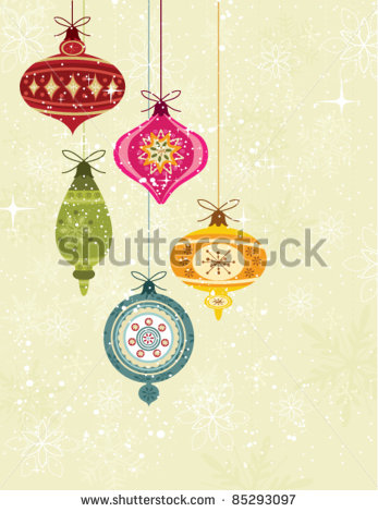 Retro Christmas Ornament Vectors