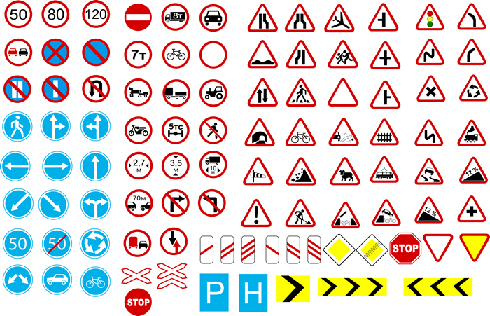 Road Sign Vector Free Download