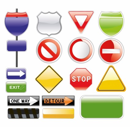 Road Sign Vector Free Download