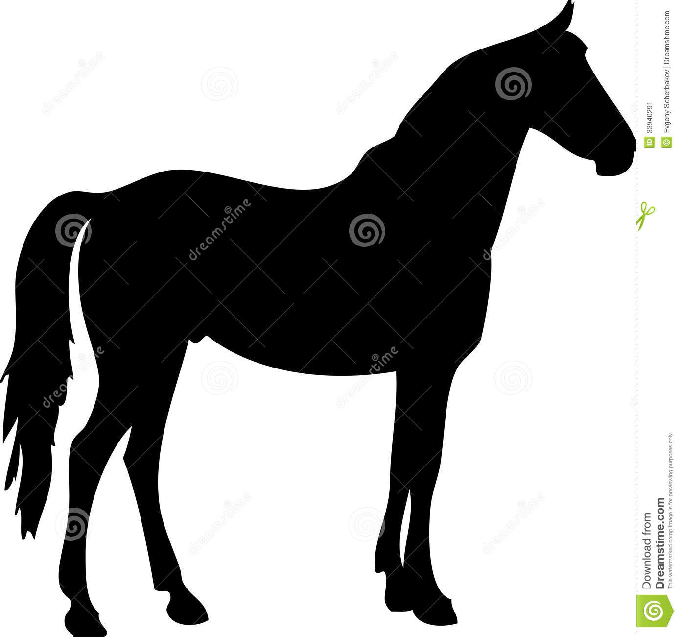 Running Horse Silhouette Vector