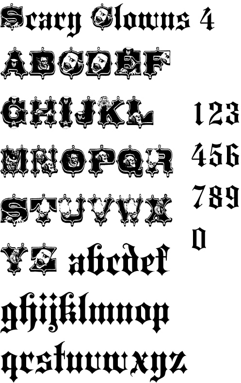 Scary Letter Font Scary Letter Font