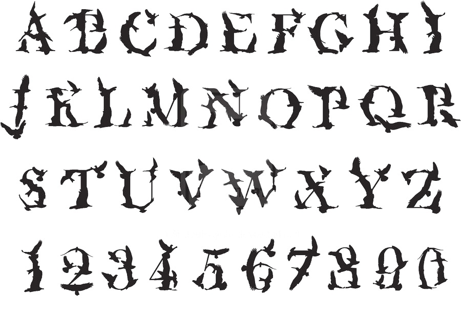 Scary Letter Fonts Alphabet Scary Letter Fonts Alphabet