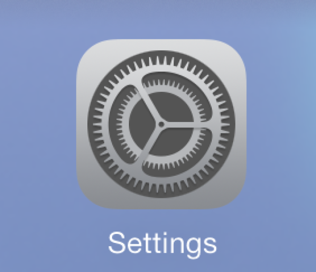 Settings Icon On iPad