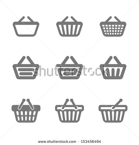 Shopping Basket Icon Vector