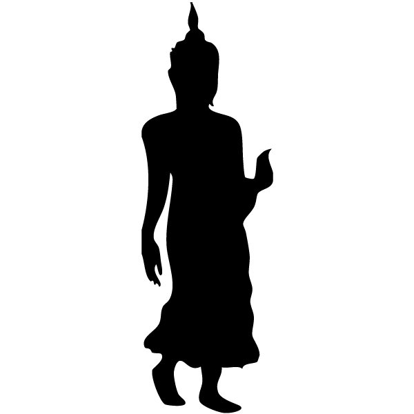 Silhouette Buddha Vector
