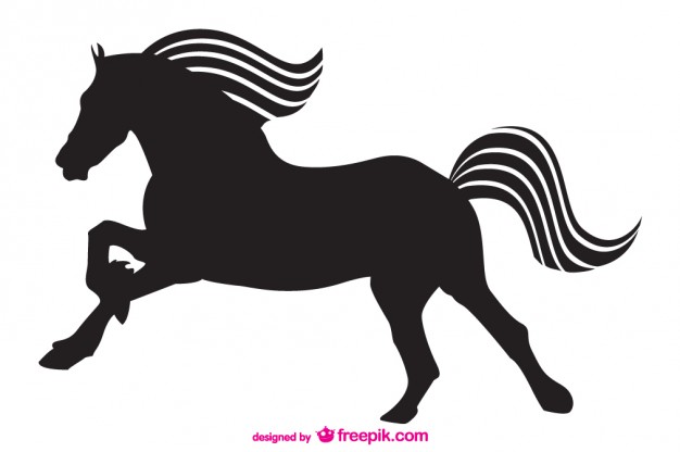 Silhouette Horse Vector Clip Art