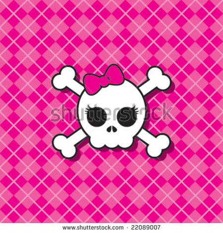 Skull with Pink Bow