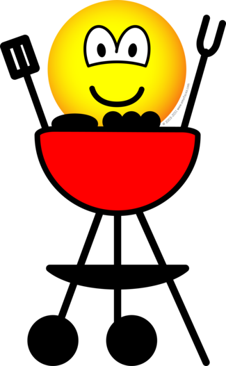 Smiley-Face Eating BBQ Smiley-Face Eating BBQ