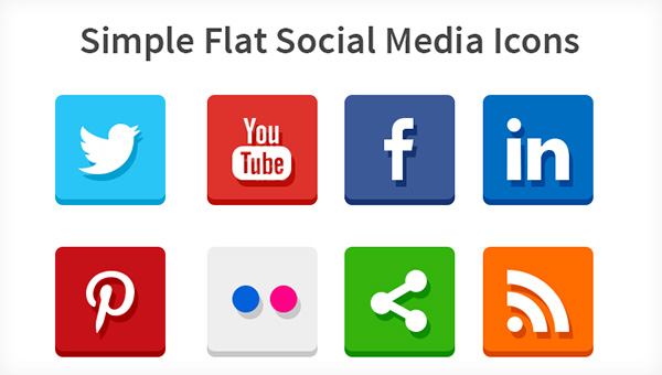 Social Media Icons Flat