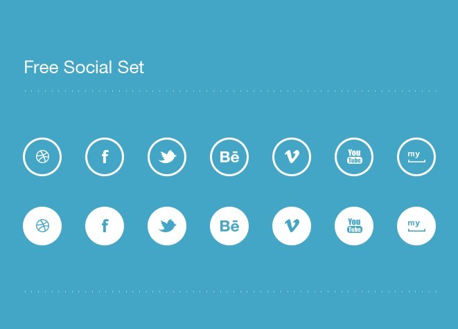 Social Media Icons Flat