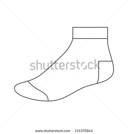 5 Sock Template Vector Images