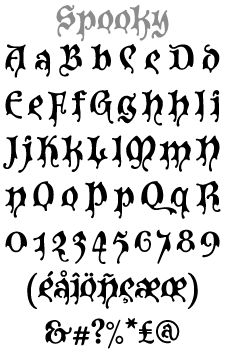 Spooky Halloween Letters Font