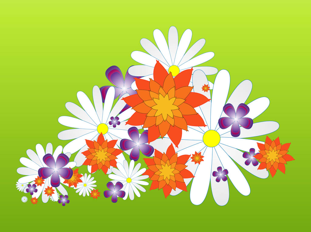 Spring Flower Vector Graphics