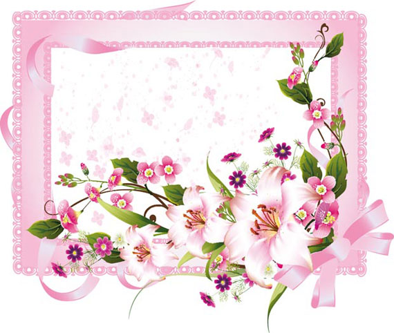 Spring Fresh Flower Frame