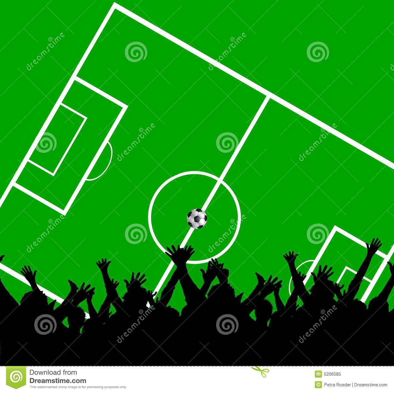 Stadium Soccer Field with Crowd