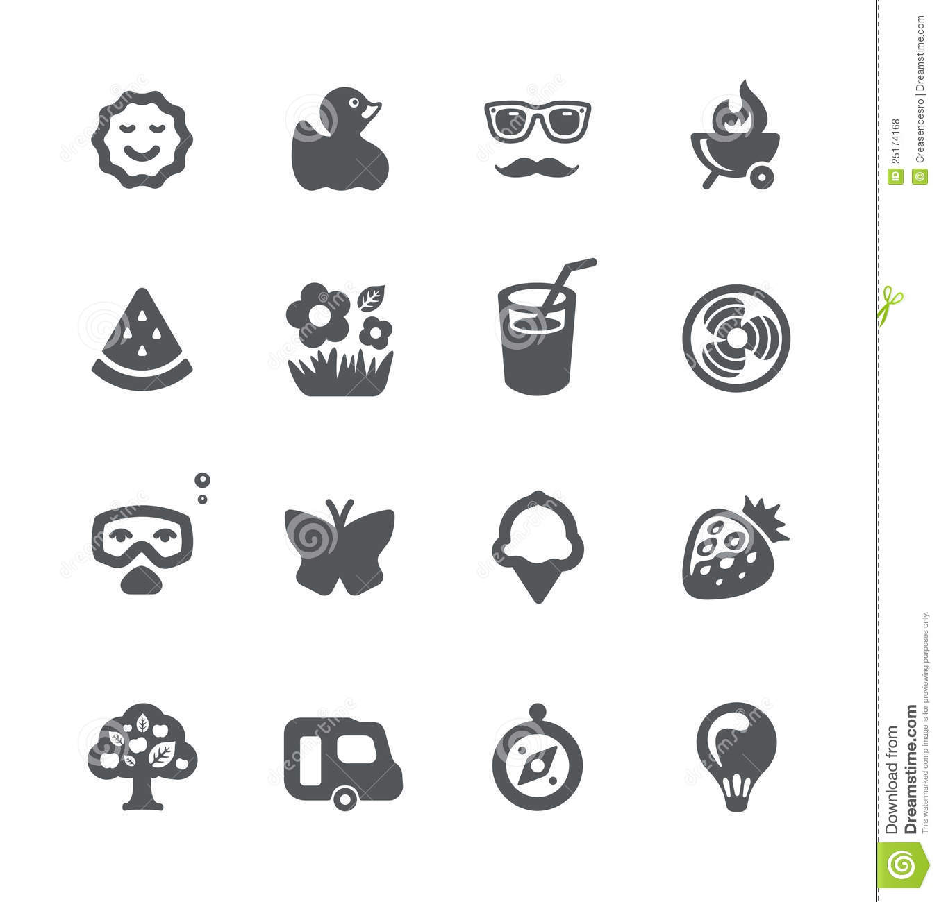 Summer Vacation Free Vector Icons