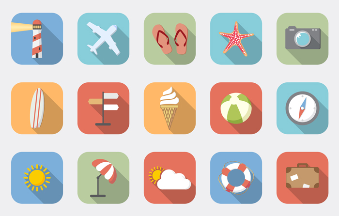 Summer Vacation Icons