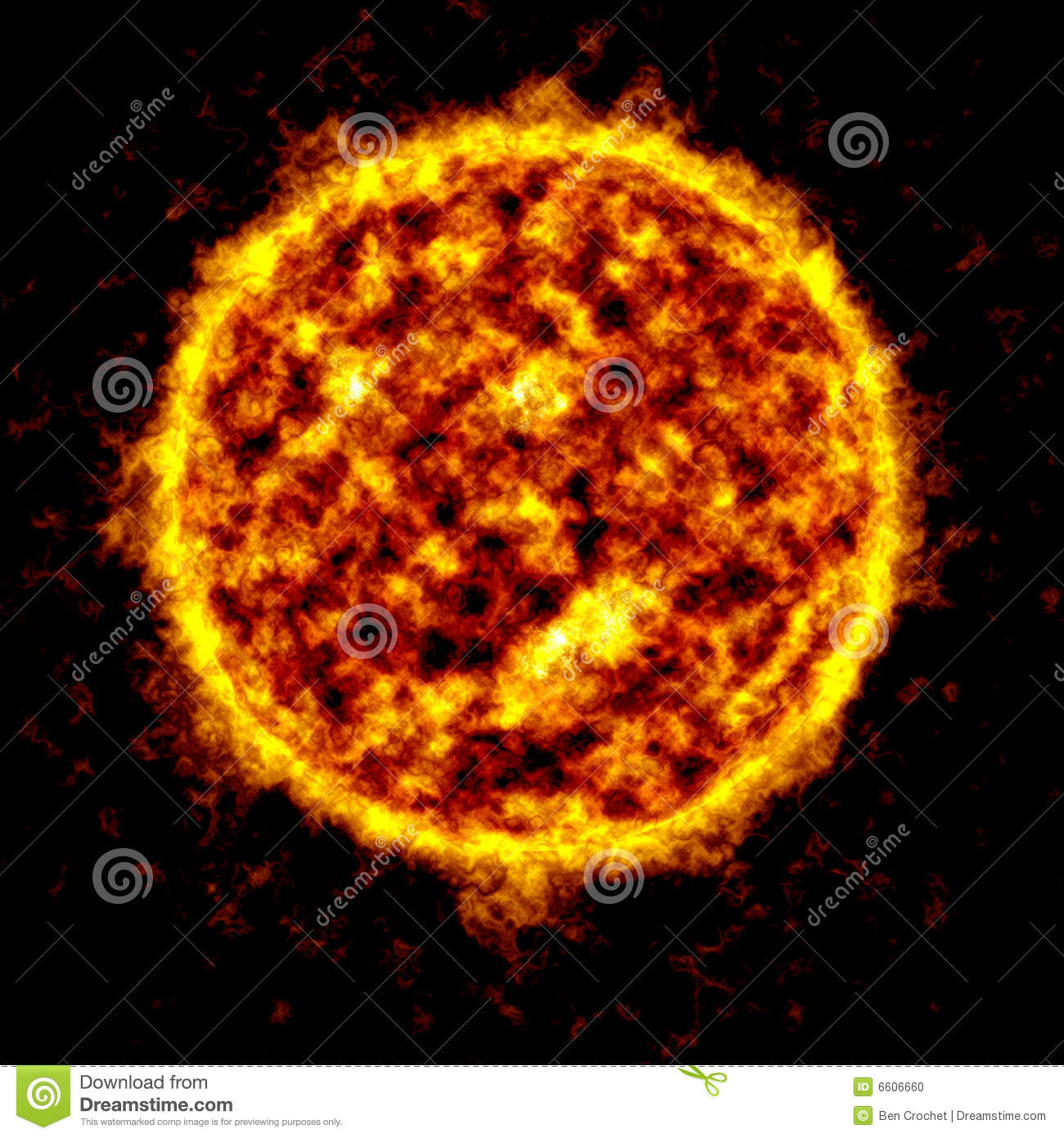 Sun with Black Backround