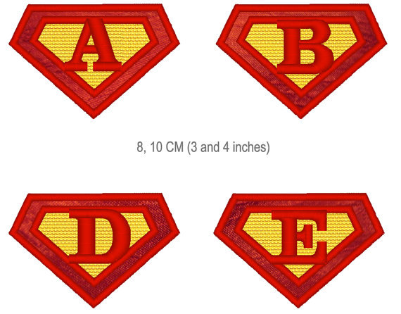 superman alphabet font