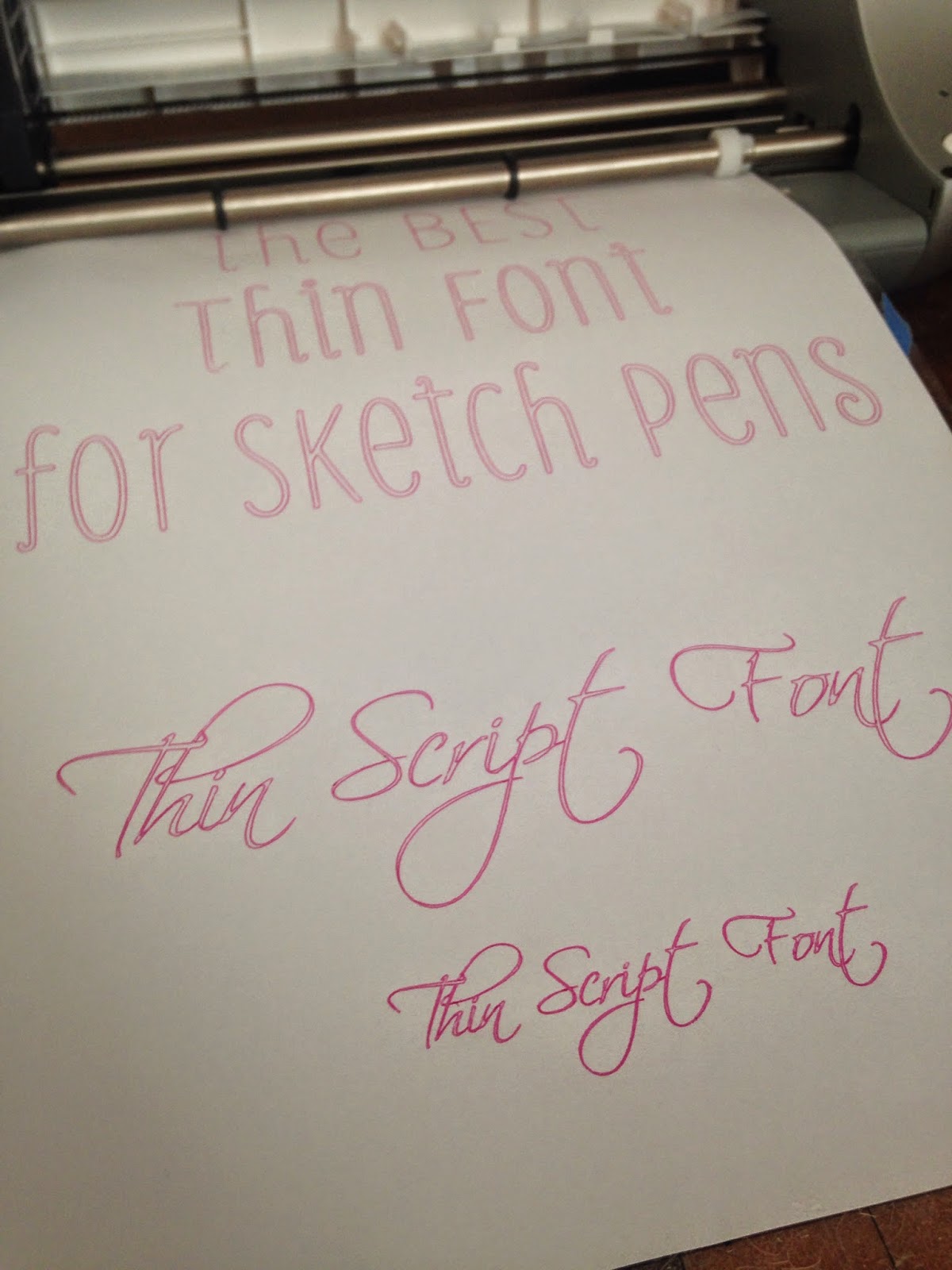 Thin Fonts for Silhouette Sketch Pens