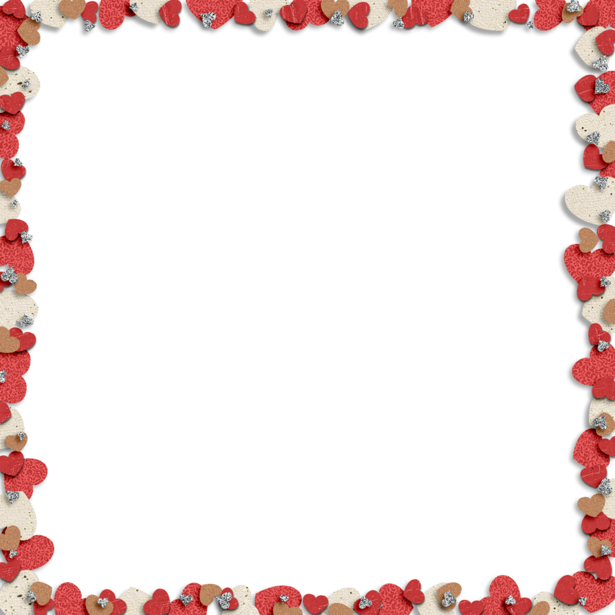 Transparent Heart Border Frames