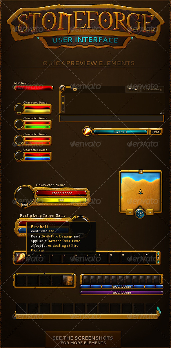 UI Design Templates Medieval