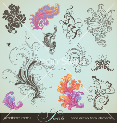 Vector Paisley Swirls